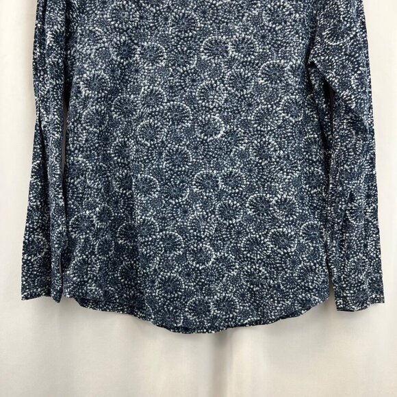J.Jill Women’s Blue/White Print Top Long Sleeve Size XS - Picture 4 of 7